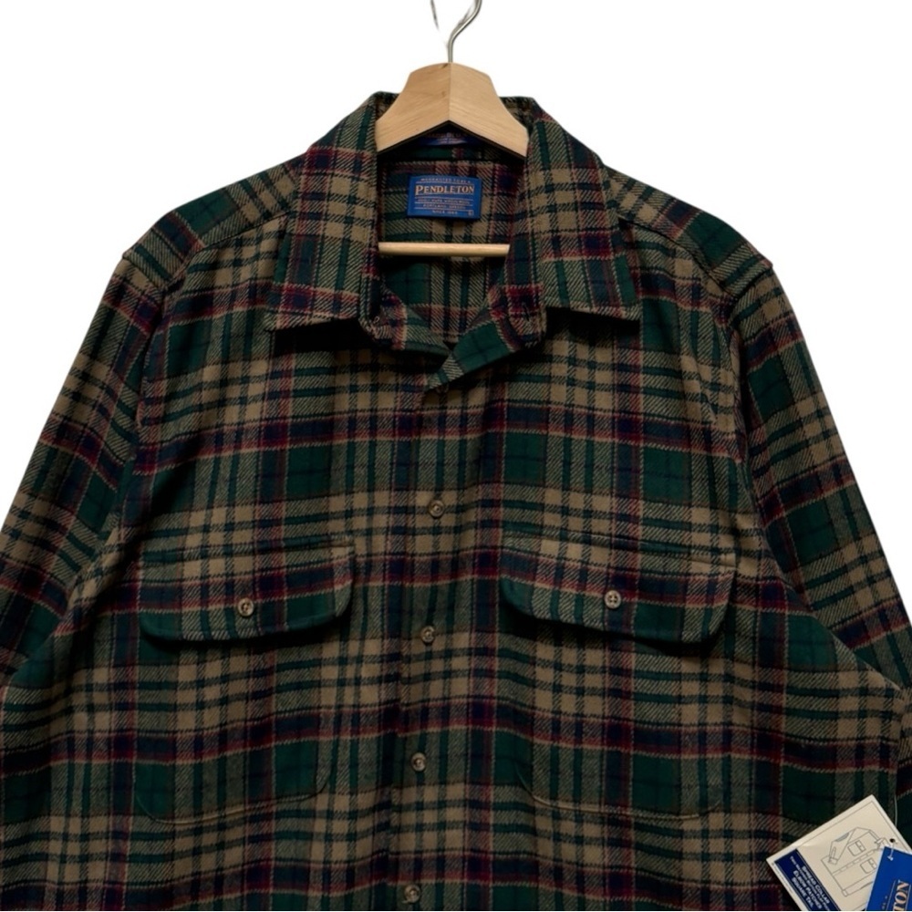 Vintage Pendleton Wool Flannel Elbow Patch Button… - image 3